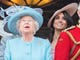 Duchess Meghan was positioned right behind Queen Elizabeth