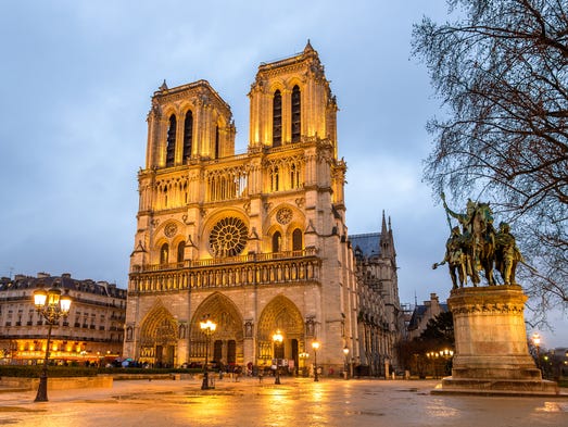 Notre Dame Cathedral in Paris.