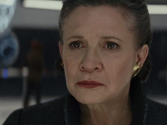 General Leia (Carrie Fisher) in "Star Wars: The Last Jedi."