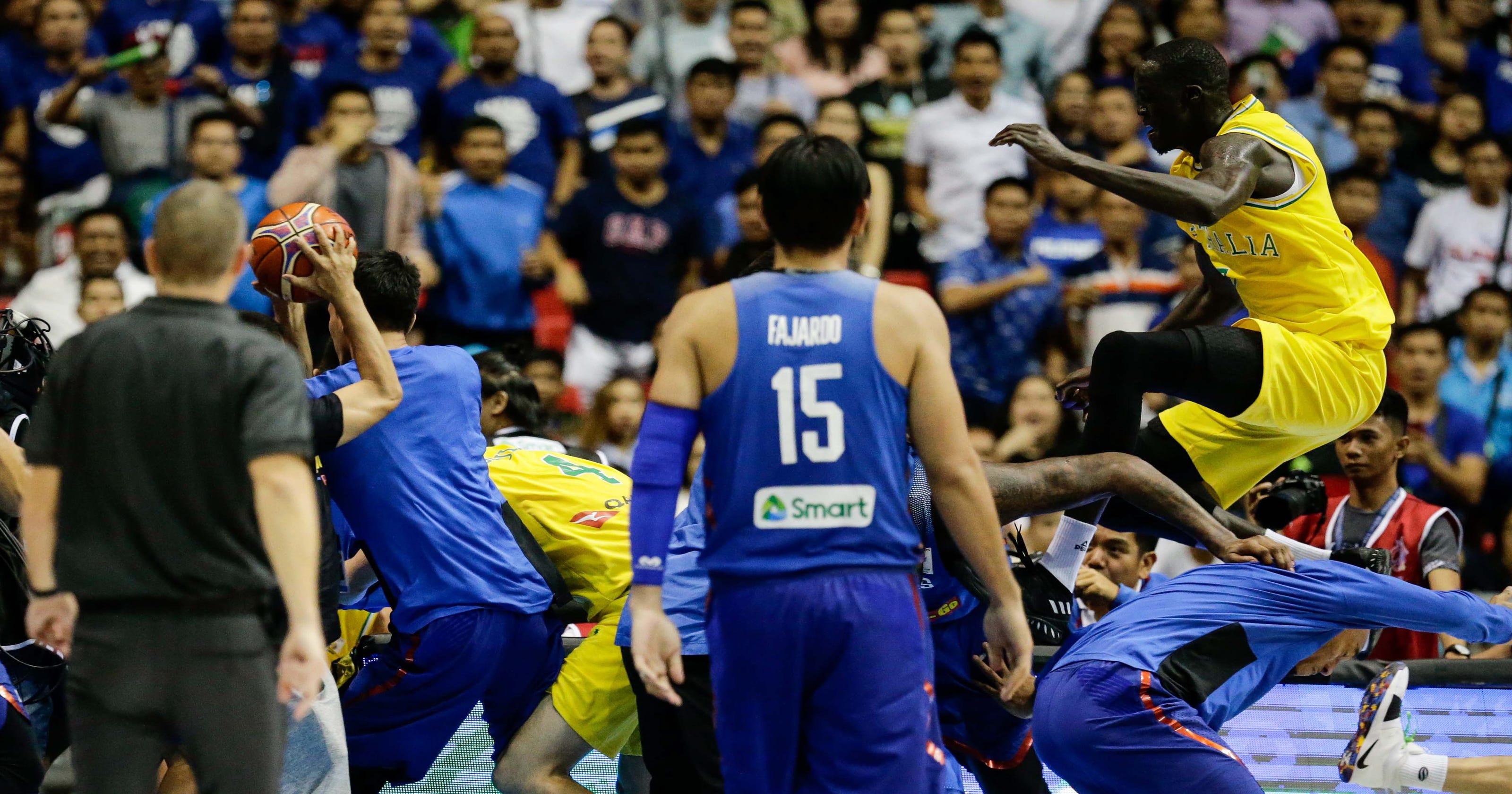 AustraliaPhilippines brawl at basketball game leads to 13 ejections