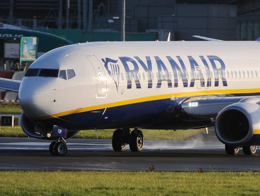 A Ryanair Boeing 737 at Dublin Airport on Sept. 28,