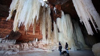 The MSN website includes a trip to see the Apostle Islands ice caves on its list of the best road trips to take this winter. While the caves aren't open yet this year, they could be accessible in February.