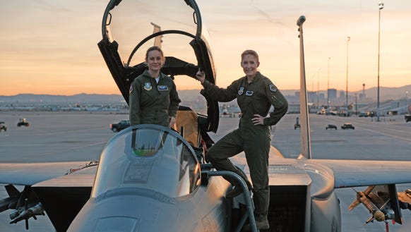 Brie Larson (left) is suiting up as pilot-turned-hero