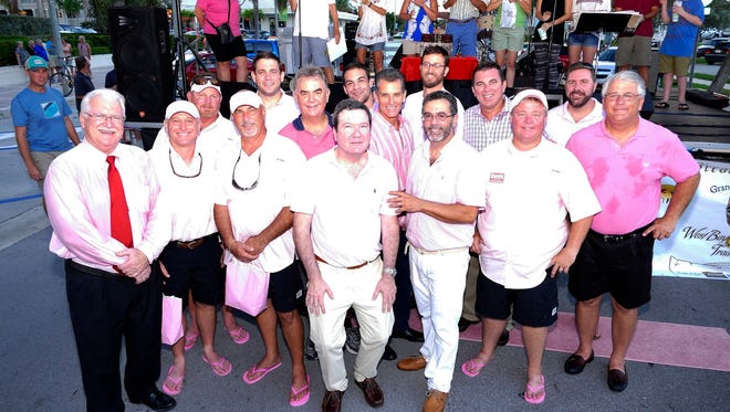Real Men Wear Pink candidates at Sunset Saturday Night.
