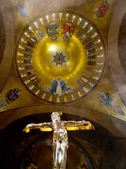 The newly blessed Trinity Dome rises above the nave