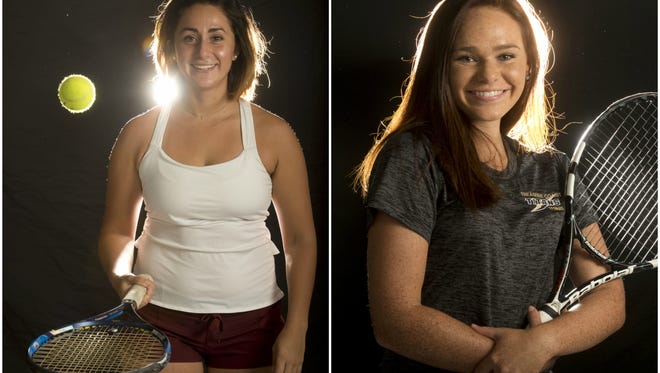 Virginie Becht and Olivia Wallman are finalists for All Area Girls Tennis Player of the Year.