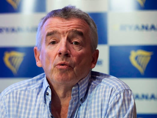 In this file photo from Aug. 2, 2017, shows Ryanair's