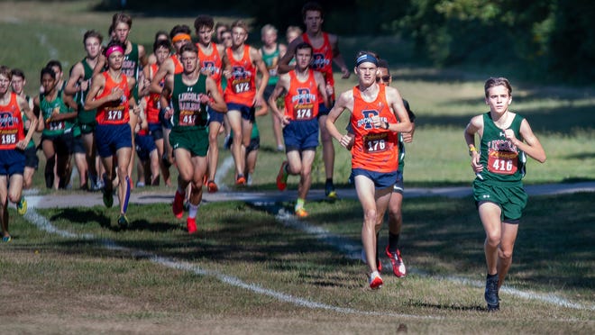 Lincoln Community High School sophomore Brenden Heitzig was first to finish at the Rochester High School Cross Country triangular on Saturday.