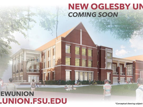 A rendering of the new Oglesby Union.