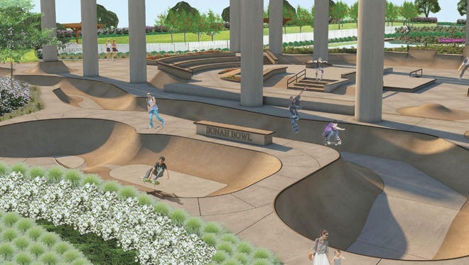 A rendering shows what the Blake Doyle Community Park will look like.