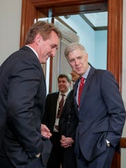 Supreme Court Justice nominee Neil Gorsuch meets with