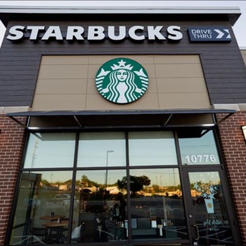 The exterior of a Starbucks cafe