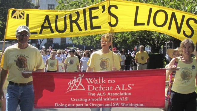 Hundreds turned out to participate in the State Capitol Walk to Defeat ALS on Saturday, Sept. 15, 2012. Top local fundraising team Laurie's Lions led the way.