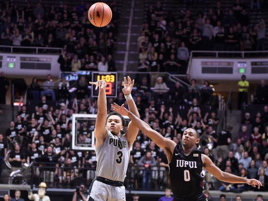 Dec. 10: Purdue Boilermakers guard Carsen Edwards (3)
