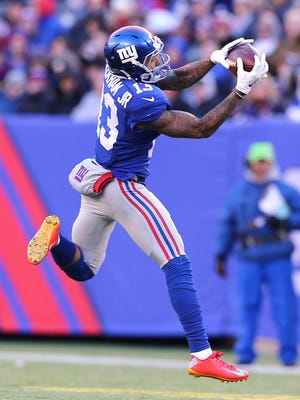 Receiver Odell Beckham Jr. and the New York Giants will face the Green Bay Packers on Sunday.
