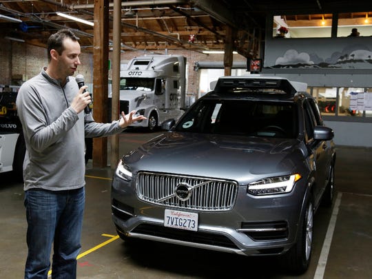 Anthony Levandowski, shown here during a briefing at