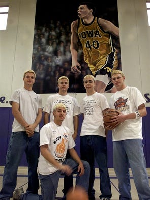Members of Indianola High School's 2001 state champion