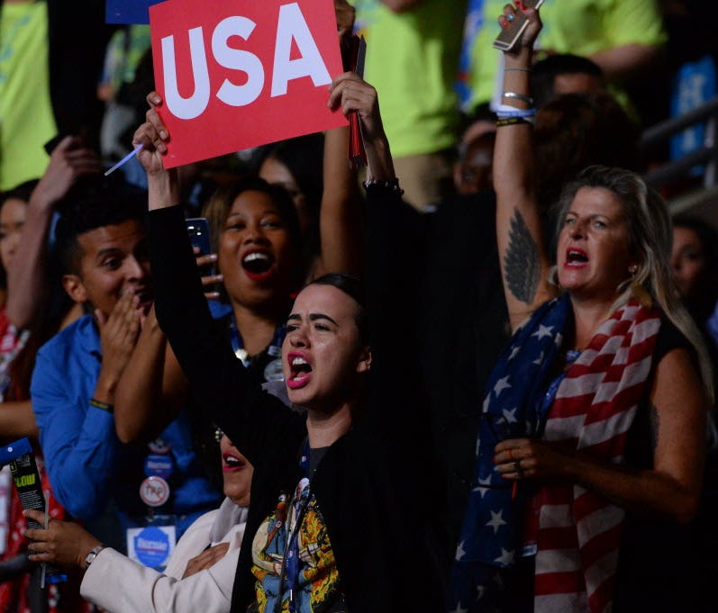 Democratic convention floor, Philadelphia, Pa., July 28, 2016