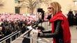 Gloria Steinem speaks at the rally at the Women's March