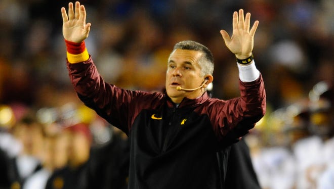 ASU football coach Todd Graham once coached high school football in Allen, Texas. He still has plenty of ties to the football power at Allen High School.