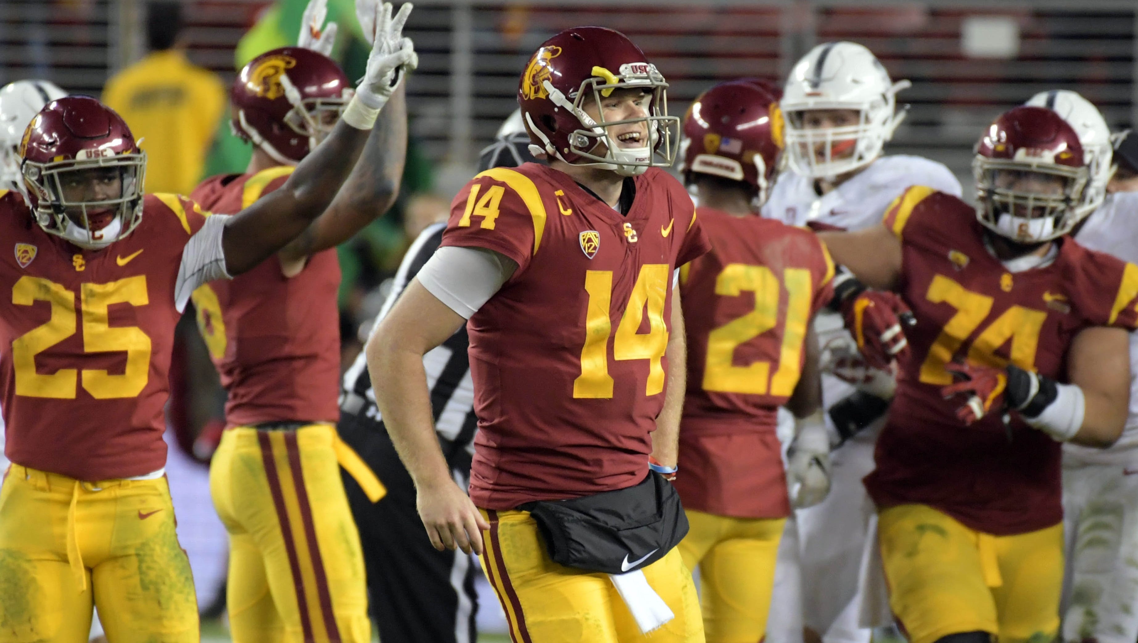 No 9 Usc Holds Off No 15 Stanford For First Pac 12 Championship