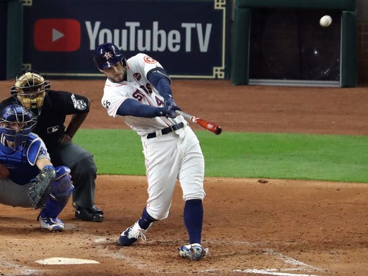Game 4 at Minute Maid Park: Astros slugger George Springer