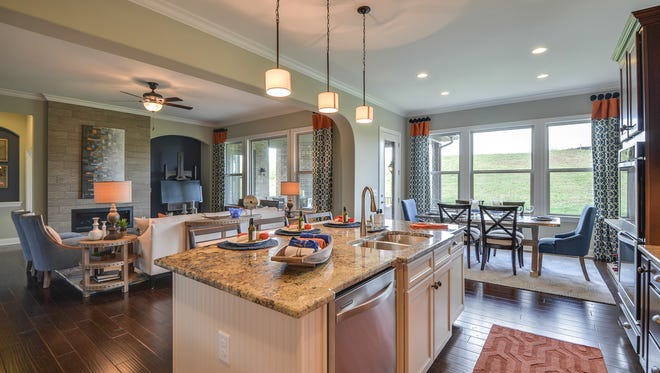 Goodall Homes and Drees Homes are two of the homebuilding companies working to meet demand for new homes in Sumner County. Both builders offer open floor plans. shown here is a Drees model.