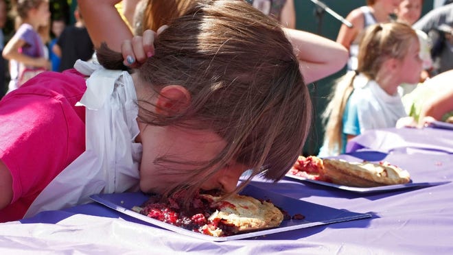 
The RIVERfair pie eating contest takes place at 2 p.m. Saturday.
