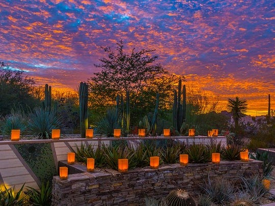 Luminarias at Las Noches de las Luminarias at the Desert