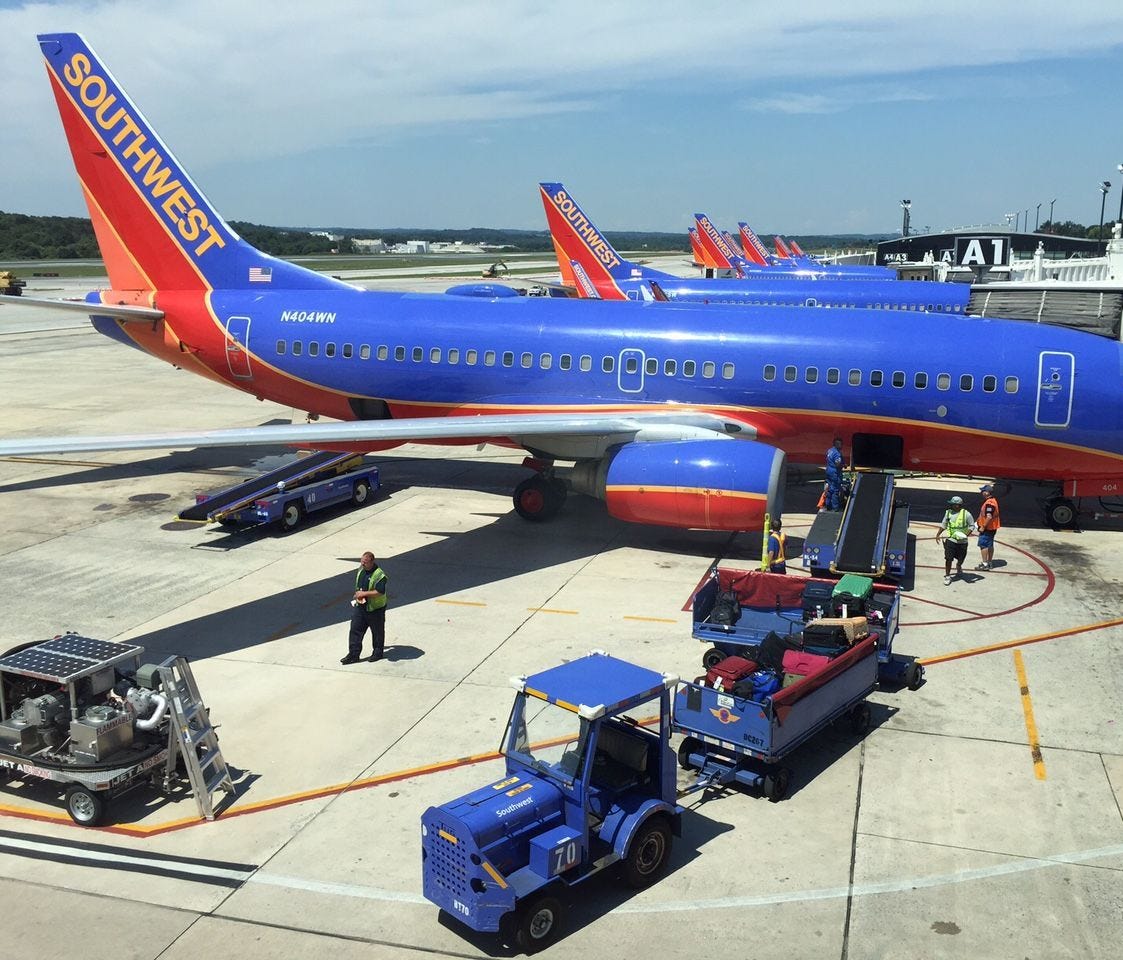 A fight broke out on a Southwest Airlines jet as it taxied at Burbank's Bob Hope Airport.