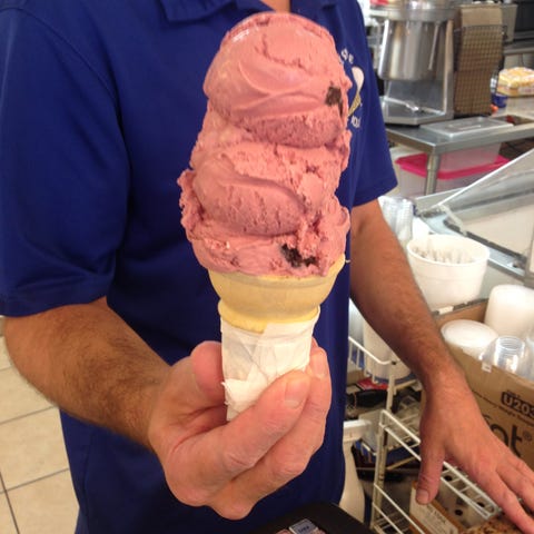 Hard-pack ice cream from Big Olaf Creamery in Sara