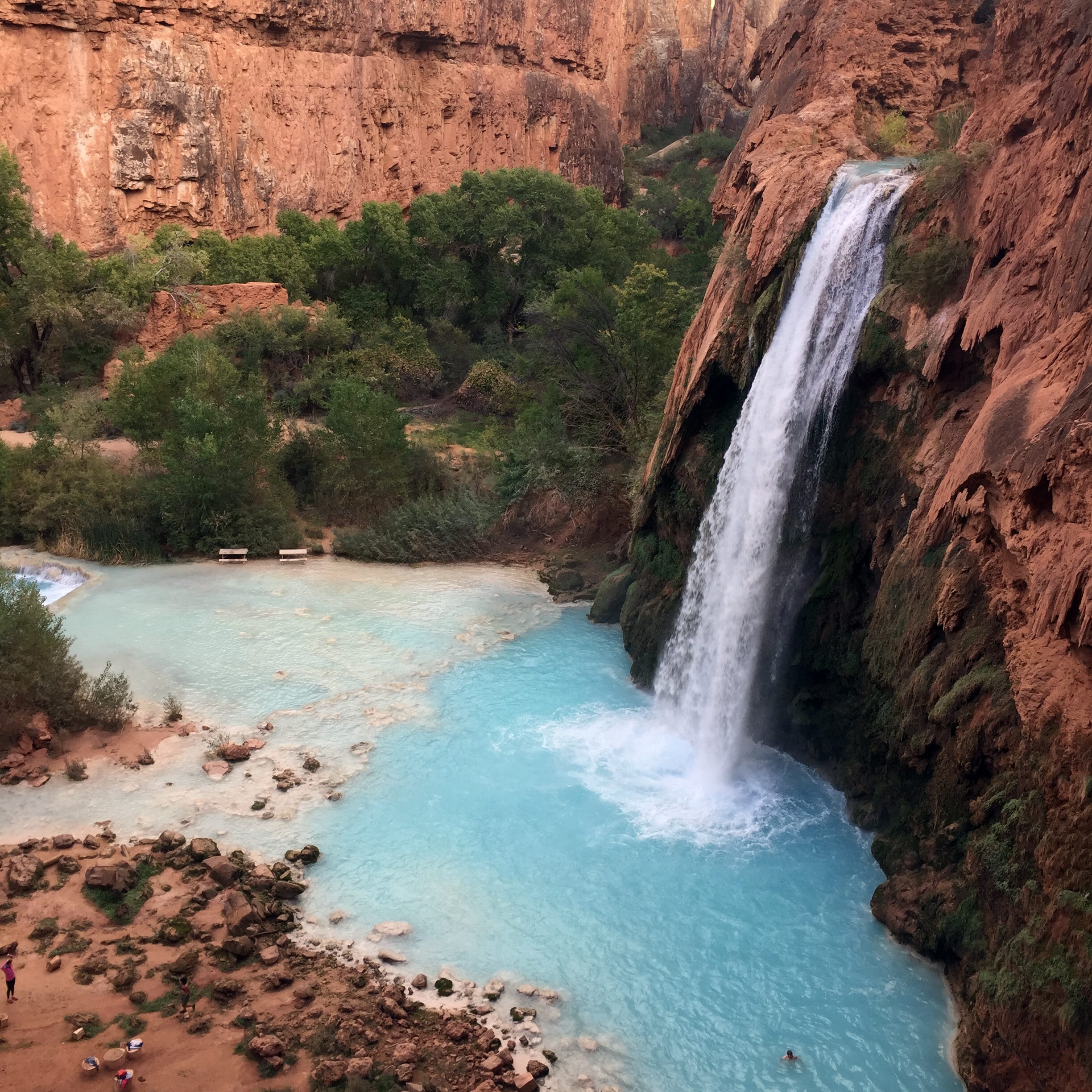 Havasu Falls is one of the most photographed spots on the trail to the Havasupai campground. Nov. 1, 2016
