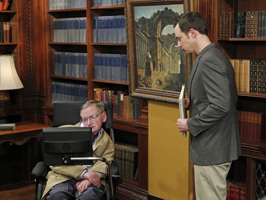 "The Big Bang Theory" featured many well-known guest stars from the fields of science, business and entertainment, including theoretical physicist Stephen Hawking, left, who is seen here with "Bang" physicist Sheldon (Jim Parsons).