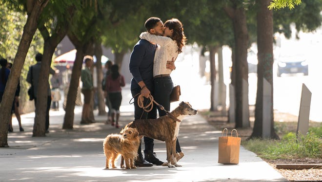Tone Bell and Nina Dobrev in "Dog Days."