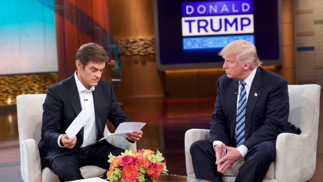 Republican presidential nominee Donald Trump appeared in a taped segment on "The Dr. Oz" show on Sept. 15.