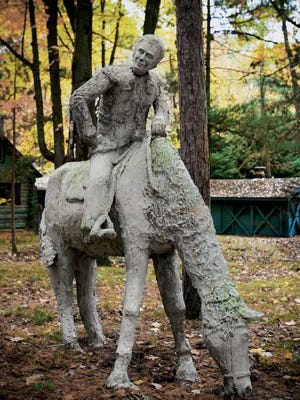 One of James Tellen Woodland Sculpture Garden's sculptures  c. 1942-1957; John Michael Kohler Arts Center Collection.