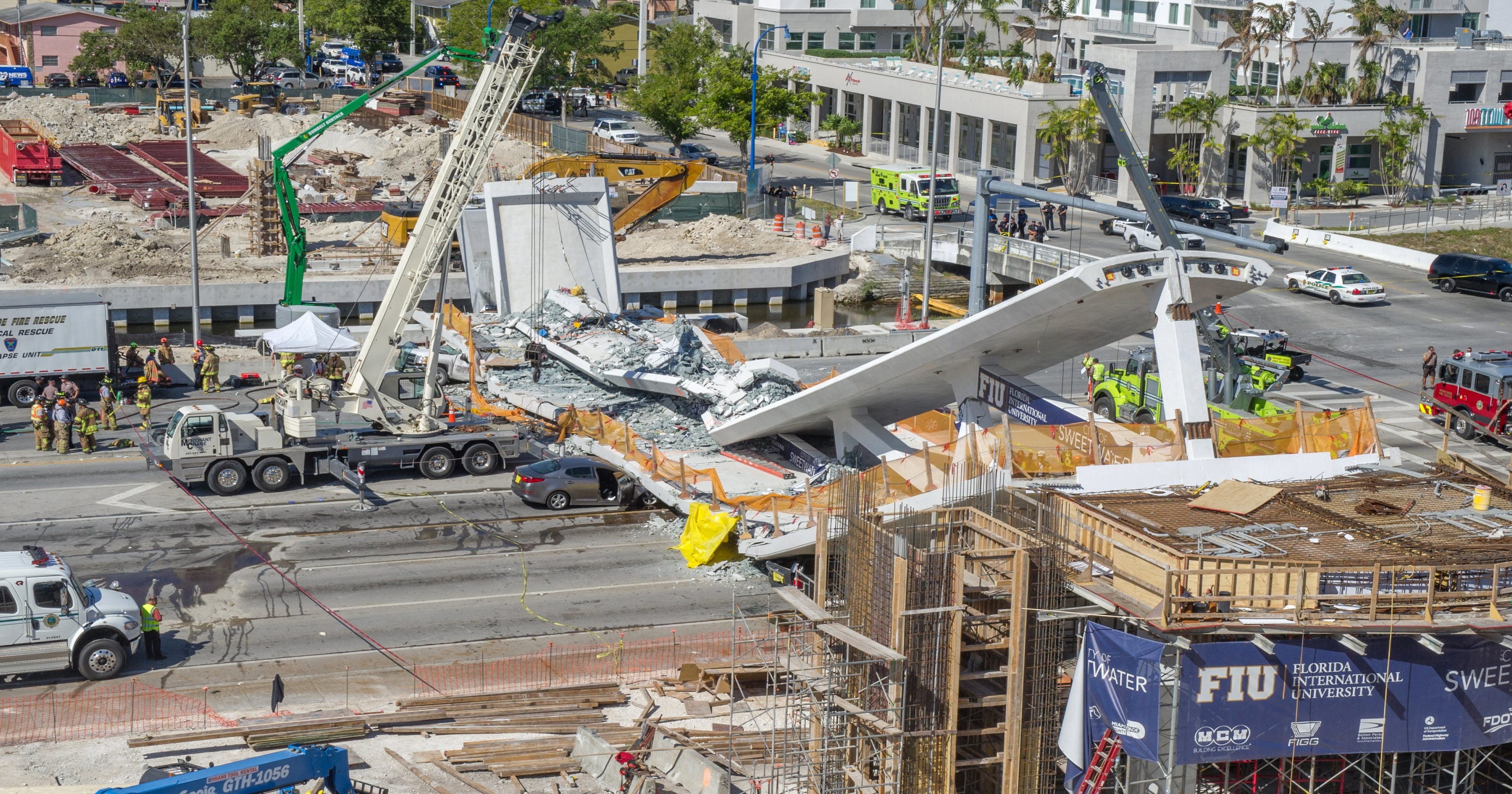 Miami bridge collapse Truss design, despite suspension appearance
