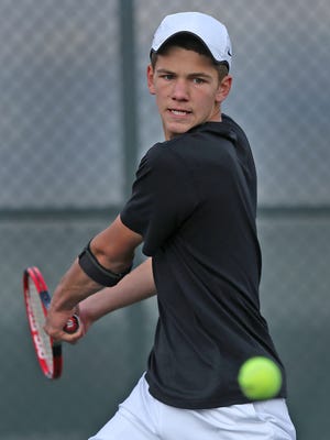 FILE – Drew Wiegel helped Park Tudor to Saturday's boys tennis semistate title.