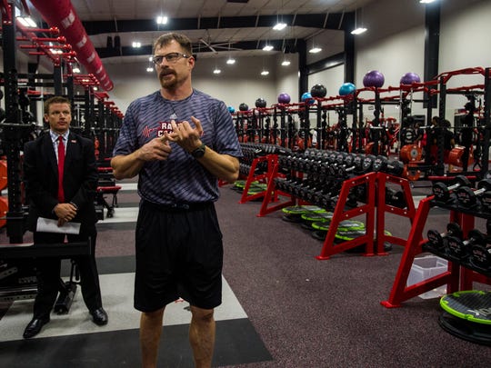 Then-UL strength and conditioning coach Rusty Whitt speaks in 2015 about the amenities and equipment in the new Ragin' Cajuns weight room. Whitt now works at Army.