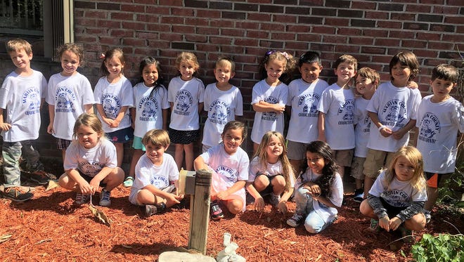 Kindergarten students at Felix A. Williams Elementary School show off their Character Counts! T-shirts.