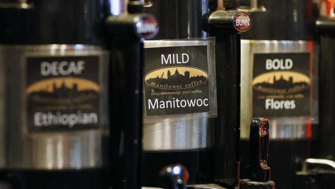 Manitowoc Coffee named its best blend after the town it served. Photo taken Jan. 18.