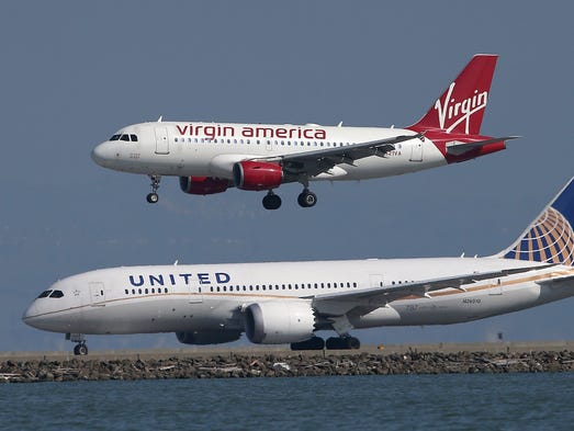 Virgin America's hub at San Francisco put it into head-to-head