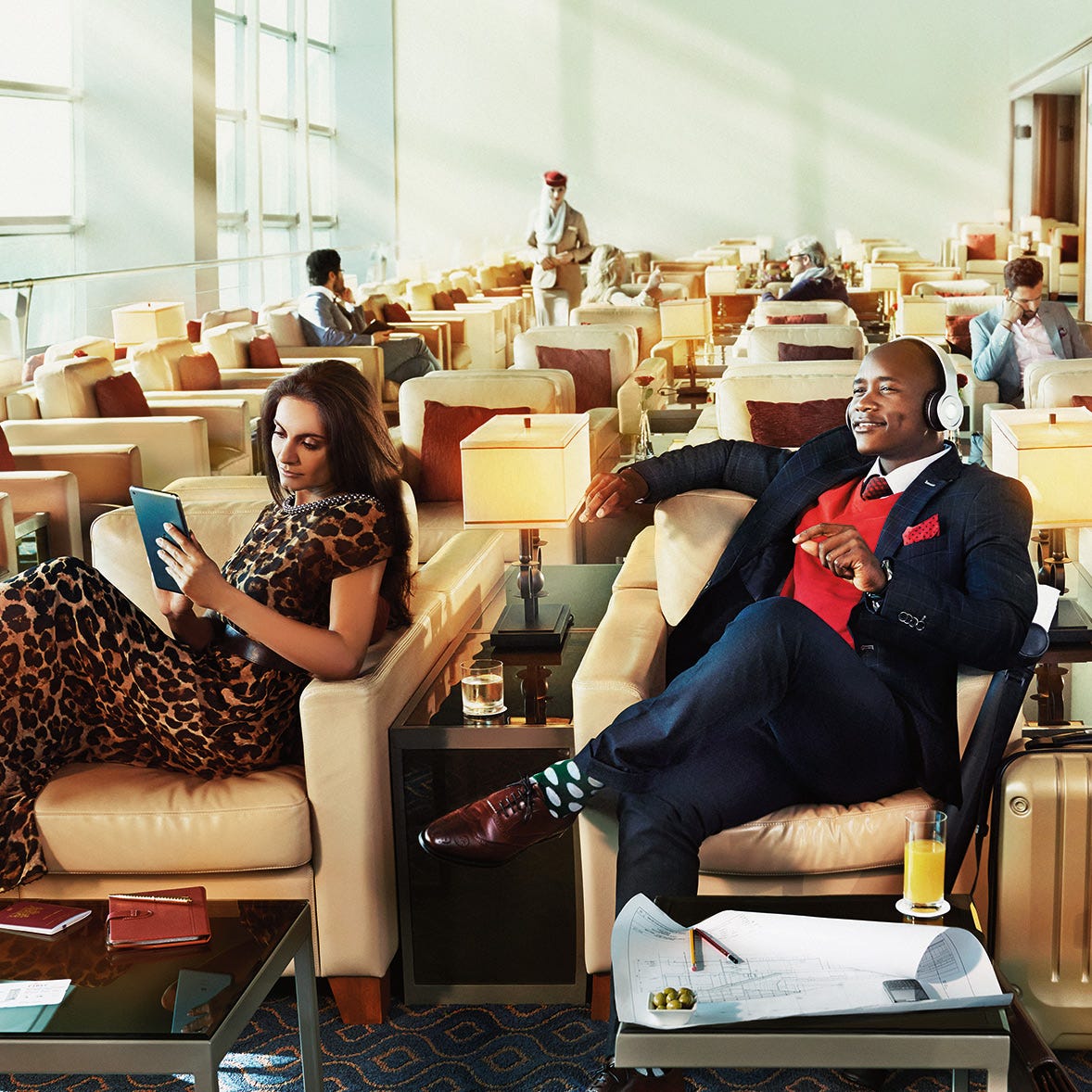 Airline lounges offer a way to relax on the ground before your plane takes flight.