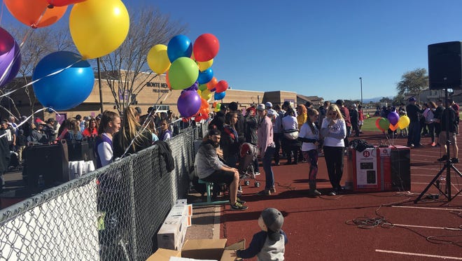 The Family Walk and Pancake Breakfast fundraiser at Queen Creek High School on Jan. 28, 2017, raised money for the Arnett family, who lost a mother and child in a house fire Jan. 25, 2017.