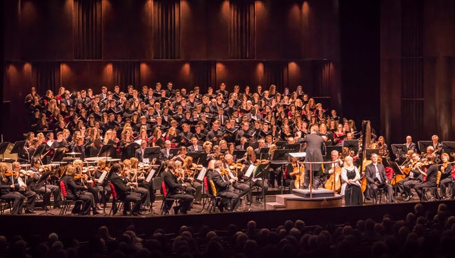 The Springfield Symphony Orchestra and choirs