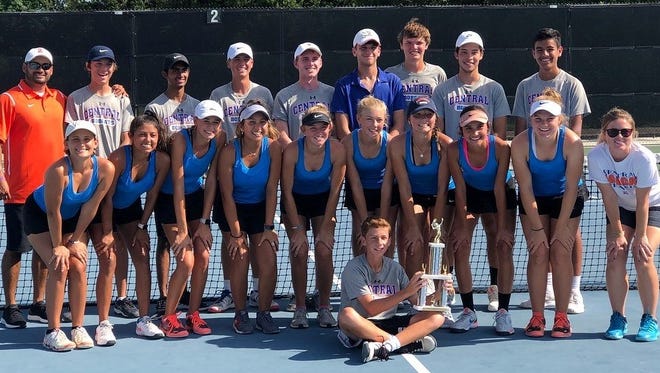 The San Angelo Central tennis team placed second as a team at the District 3-6A Tournament this past weekend.