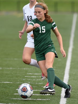 Novi's Avery Fenchel during the Div. 1 semifinal game won by Novi 4-1 on June 12 at Stoney Creek High School.