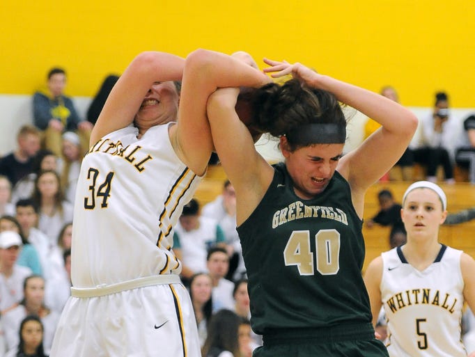 Whitnall's Helen Smasal (left) and Greenfield's Ratka