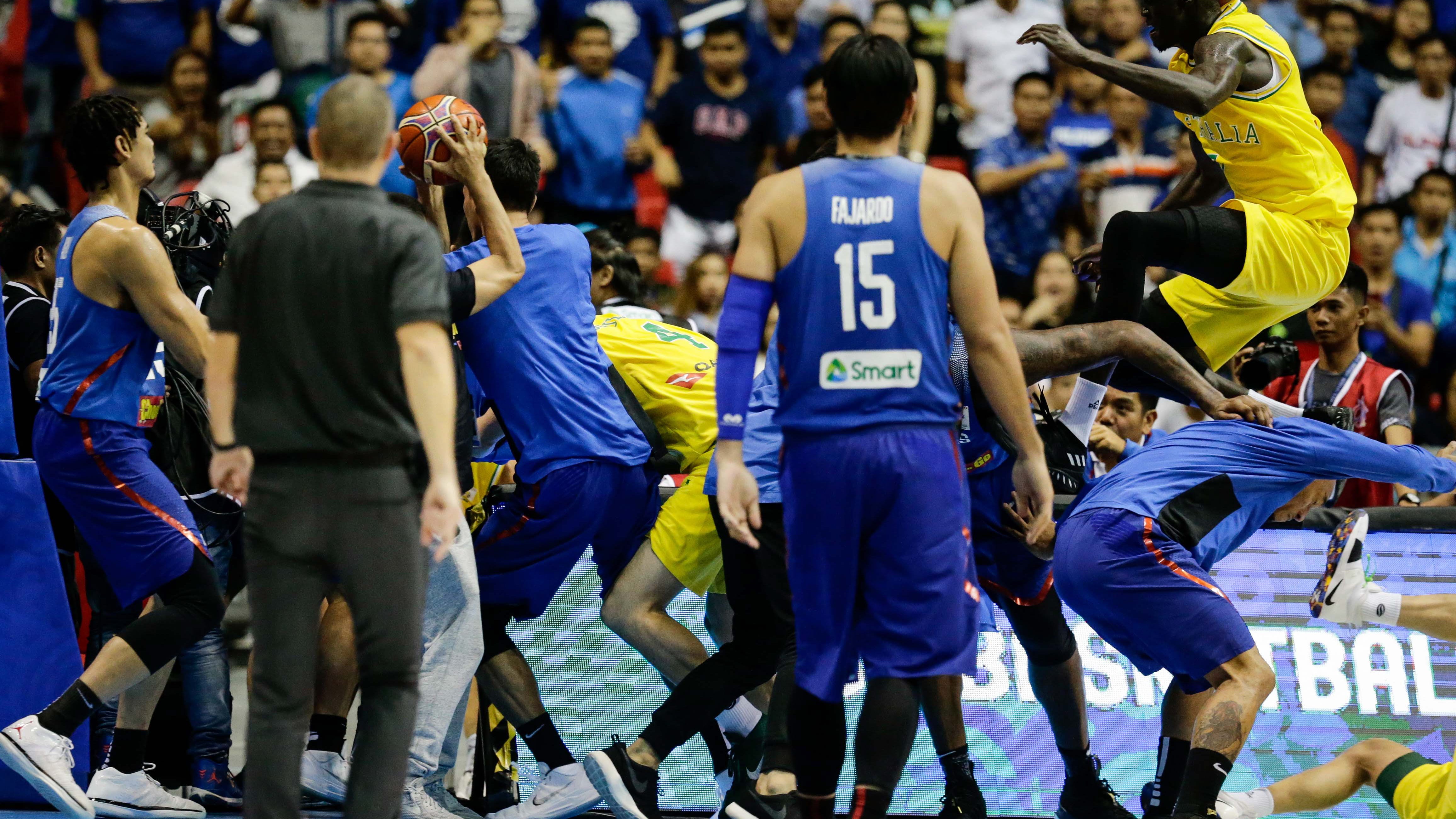 Australia Philippines Brawl At Basketball Game Leads To 13 Ejections - brawl stars basketball tips