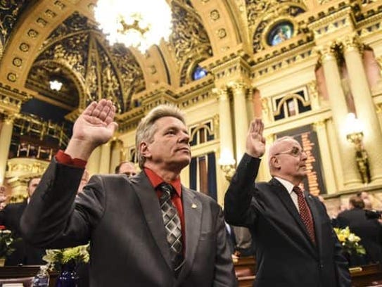 Rep. Russ Diamond (left, R-102) and Rep. Frank Ryan